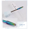 Rainbow plated tungsten steel nail drill bit small cone shape with 3/32 inch shank - Small Cone Style (B77)