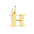 Minimalist gold metal letter H pendant charm for DIY jewelry necklaces and bracelets - Letter H (Gold)