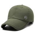 Berretto da baseball verde militare a asciugatura rapida con logo KT tondo sul lato - Regolabile / Verde Militare