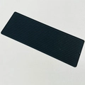 Large black silicone drying mat with non-slip ridges and drainage hole on grey background - Large (40.5x14.5cm) / Graphite Black
