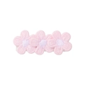 Barrette à cheveux brodée pour enfants avec trois fleurs roses au style pastoral doux - Rose Clair / N°2