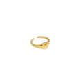 Minimalist gold S925 sterling silver adjustable ring with starburst zircon design - JT411 Starburst Gold