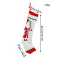 Calza di Natale in maglia con Babbo Natale, sacchetto regalo rosso bianco 57cm - M1-38 Stile Babbo Natale
