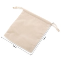 Detailed size specifications for beige velvet drawstring pouch showing 100mm by 118mm - Beige Large (KQP349-K) / 100mm x 118mm