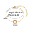 Round Sun O Gem Bracelet - Gold White