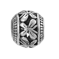 Retro Thai silver alloy hollow bead with butterfly embossed patterns for DIY jewelry - Butterfly Relief Hollow Sphere (L0121039-9)
