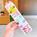 Set de 12 barrettes colorées pour filles avec motifs arc-en-ciel et fleurs en résine - 1# Couleurs Arc-en-ciel