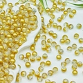 10mm dual-tone gold and clear crackle glass beads with central hole for DIY jewelry - 8mm Semi-white Gold