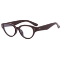 Retro wine red cat-eye sunglasses with silver dot rivets and clear lenses for women - Bordeaux Frame Clear Lenses