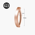 Rose gold G23 titanium curved navel ring with mirror polished finish 1.6mm 14G - 1.6x10mm / Rose Gold