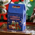 Blaue Weihnachtskeksdose mit Griff für Plätzchen, Süßigkeiten und festliche Geschenke. - Weihnachtsgeschenk*10*10*6cm