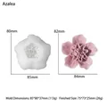 Detail van azalea bloem siliconen mal met exacte afmetingen voor DIY kaarsen maken - Azalea