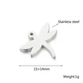 Ciondolo libellula in acciaio inossidabile lucido per gioielli DIY 15x14mm - Stile Acciaio B (KLJ3669-Z) / 15x14mm