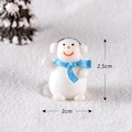 Miniature resin snowman figurine with blue scarf for Christmas DIY micro landscape - Light Yellow Style 9 Snowman