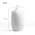 Minimalist white ceramic vase with matte finish and ear detail, size 16x28.5cm - HP698 Biscuit White
