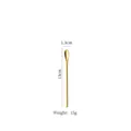 13cm long gold stainless steel 304 mixing spoon with mirror finish and slim design - 13cm Silver