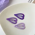 Three-piece purple gradient matte teardrop hair clips displayed on a white tray - 20# BB Clip