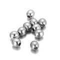 Cuentas espaciadoras ovales de acero inoxidable plateado para bisutería y pulseras - 8mm (KLJ2324-Z)