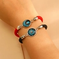 Verstellbare elastische Armband-Set mit Sonne Mond Stern Anhängern für Paare und Freunde - Blau Leuchtend Sonne Mond Stern Stil (A-49)