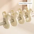 Set of 4 large cream white windproof quilt clips for laundry drying - Set of 4 / Cream
