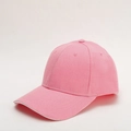 Classic pink cotton baseball cap for adults featuring adjustable strap and twill fabric - Adjustable / Pink