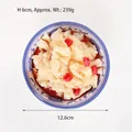 Plato de raíz de loto artificial realista en cuenco azul, accesorio fotográfico de 12,6 cm - Patas de Pollo en Escabeche Pequeño