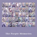 Vintage scrapbooking material kit featuring 50 purple floral and castle paper designs - Purple Memories