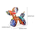 Graffiti balloon dog resin sculpture in 18cm height for artistic home and office decor - Graffiti Art Balloon Dog