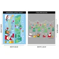 Christmas Santa Claus wall stickers set with polar bear and reindeer for glass door decor - 30*90cm*2pcs / HM92036ds Christmas Theme