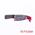 Embroidered knife patch with Beware of the Psycho text, 10.7x2.5cm blood design - Bloody Knife (PE7894CT)