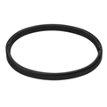 Brazalete ovalado minimalista de acero inoxidable negro con acabado mate y cierre de bisagra - 4mm / Negro