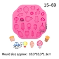 Molde de silicona rosa con formas de piruletas y coches, tamaño 10,3x10,3 cm - Rosa