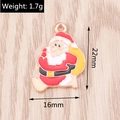 DIY Christmas Santa Claus alloy pendant charm for necklaces and bracelets 22x16mm - Enamel Santa Claus (YD1315)