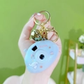 Mini light blue camera arcade keychain with Cinnamoroll character and golden bell - Cloud Projector Camera - Blue