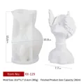Silicone mold with wing girl statue for DIY aromatherapy candles and plaster crafts - Winged Girl RX-129
