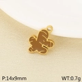 Ingwerwurzel-Anhänger mit braunem Emaille und Gold-Finish für DIY-Schmuck - Ingwer (KLJ10427-ZLA)