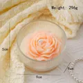 Candela profumata alla peonia rosa tenue in ciotola di vetro rigato da 296g casa - Vetro a Righe Verticali Rosa Carne (Pesca Bianca Oolong)