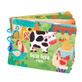 Educational Farm Theme Busy Book for toddlers with interactive velcro stickers and ring binder - Farm Animals