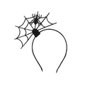 Halloween hoofdband met een zwarte spin en spinnenwebontwerp op een basis - Spinnenweb hoofdband