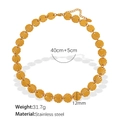 Collana in acciaio inossidabile dorato con ciondoli texture conchiglia e catena da 40cm - Collana a Conchiglia a Forma di Ventaglio (XL269金色项链)