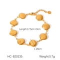 Dettaglio del bracciale in acciaio inossidabile 18K a conchiglia con misure e peso - Codice Articolo Hc-b20235