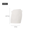 White ceramic wall-mounted vase with minimalist organic shape, height 20.7cm, style HP701 - HP701 Wall Hanging Irregular / White