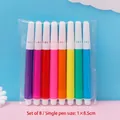 Set di 8 mini pennarelli colorati per borse natalizie fai-da-te, dimensioni 1x8,5 cm - Set da 8