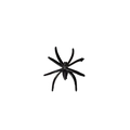 Ragno nero realistico in plastica per decorazione Halloween su sfondo bianco - Ragno B / 3.5x4cm