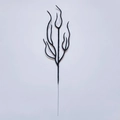 Sparkly black artificial decorative branch with glitter finish for festive party decor - Black