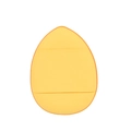 Single yellow teardrop mini finger powder puff with fine porous texture on white background - Yellow (Bulk)