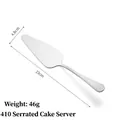 Pelle à gâteau en acier inoxydable 410 avec bord dentelé et 23cm de longueur - Pelle à Gâteau Crantée en Acier Inoxydable 410