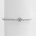 Polished silver beaded stretch bracelet featuring a stylish 18k letter G charm pendant - Silver G