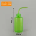 Translucent green 250ml squeeze wash bottle with curved narrow nozzle and 28mm neck - 250ml (Green)