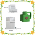 Stampo in silicone per brocca quadrata con manico e cuore per colata in resina fai da te - Stile Tazza Quadrata Con Manico